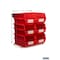 Triton Products Wall Storage Unit W/ (6) 14-3/4" L x 8-1/4" W x 7" H Red Bins & Wall Mount Rails 3-240RWS - alternate 5